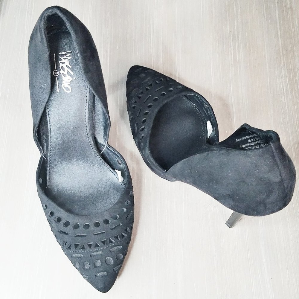 Mossimo Supply Co. Shoes Black Heels Suede SZ 7.5